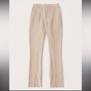 Abercrombie & Fitch Beige Ultra Skinny High Rise Split Leg Pants